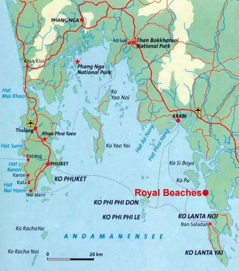 Holiday home lanta krabi map